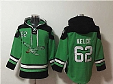 Men's Philadelphia Eagles #62 Jason Kelce Green Ageless Must-Have Lace-Up Pullover Hoodie,baseball caps,new era cap wholesale,wholesale hats